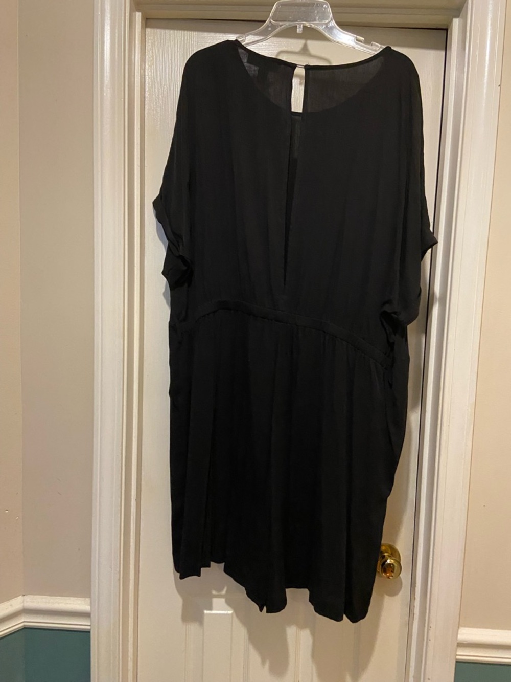 Forever 21 Black Short Sleeve Romper Jumpsuit